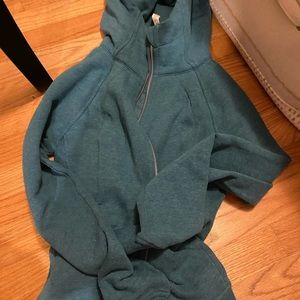 Teal lululemon zip up hoodie
